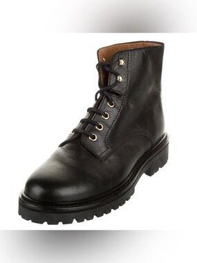 Isabel Marant Rangers Campee Leather Lace-Up Boots W/Box, Size 38